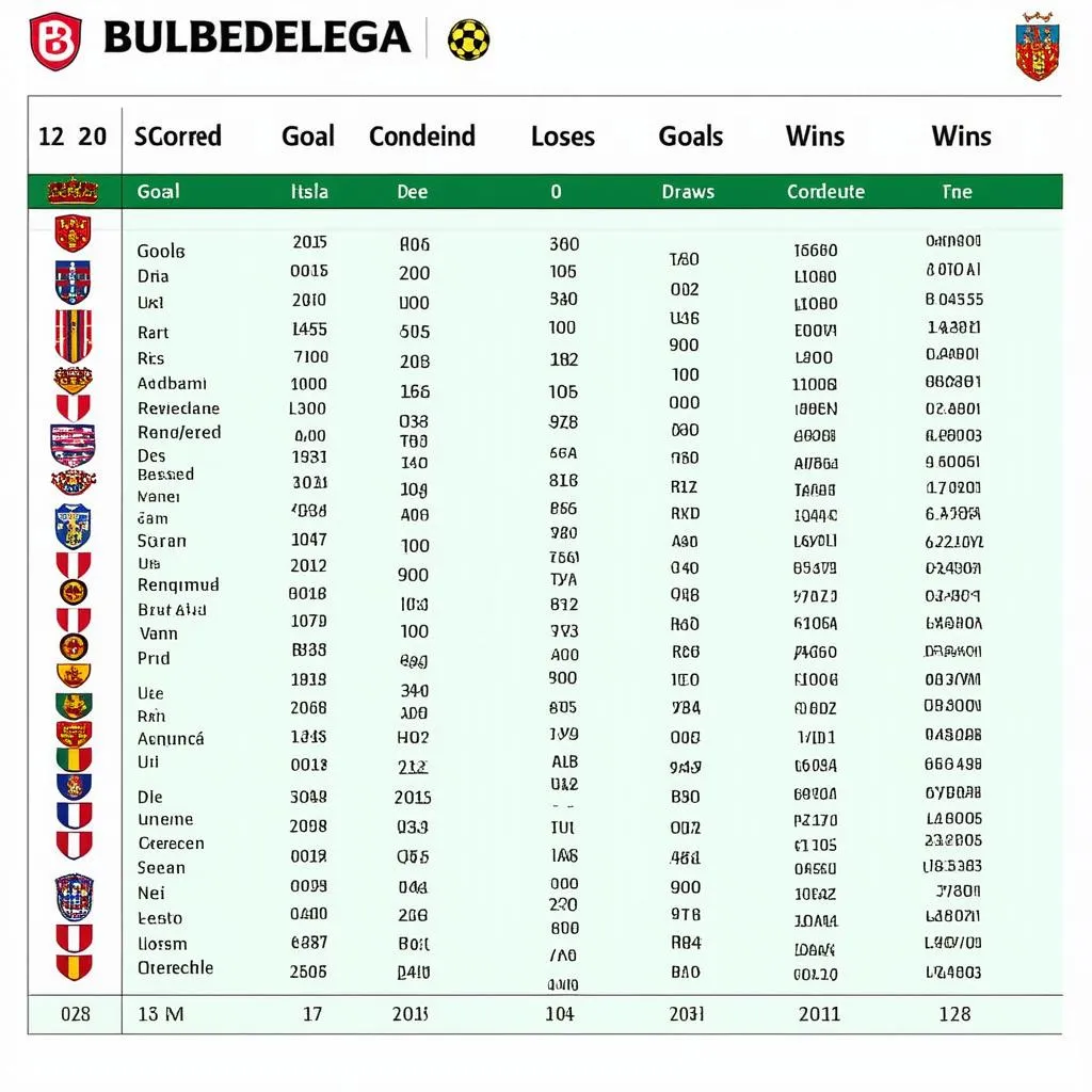 Bảng điểm Bundesliga