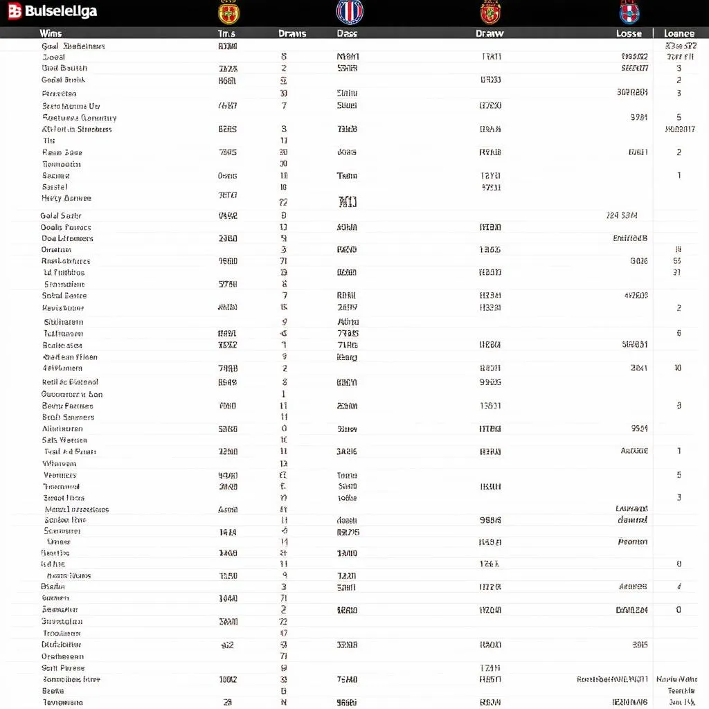 Bảng xếp hạng Bundesliga Đức