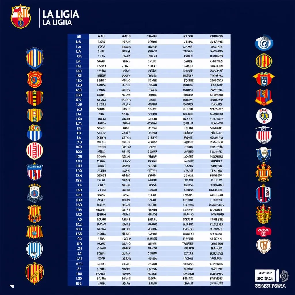 Bảng xếp hạng La Liga