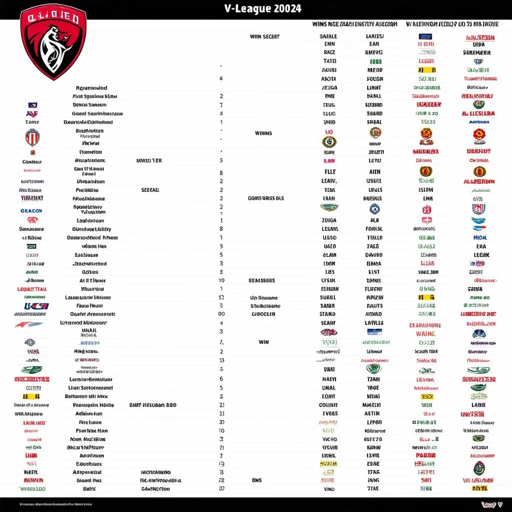 Bảng xếp hạng V-League 2024