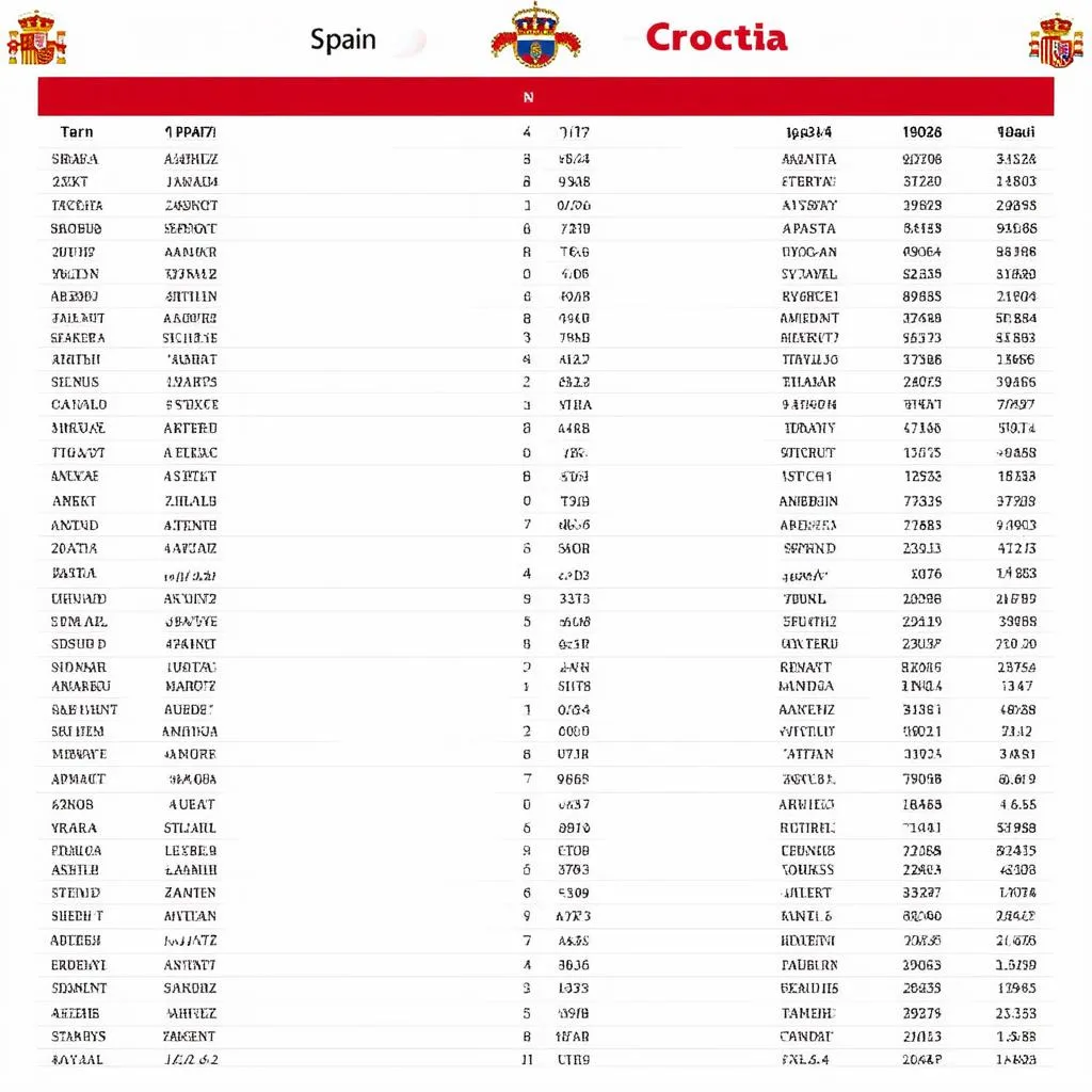 Lịch sử đối đầu TBN vs Croatia