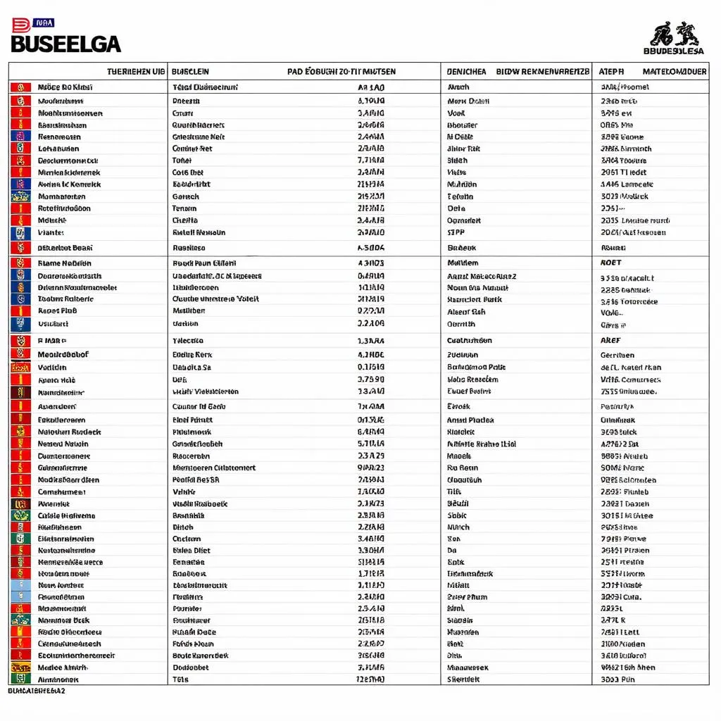 Lịch thi đấu Bundesliga