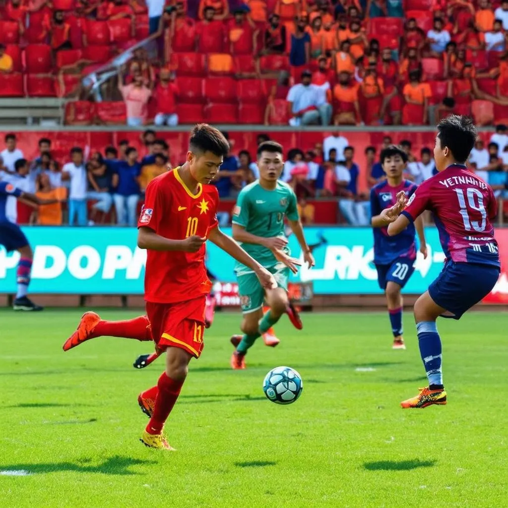 U20 Việt Nam thi đấu