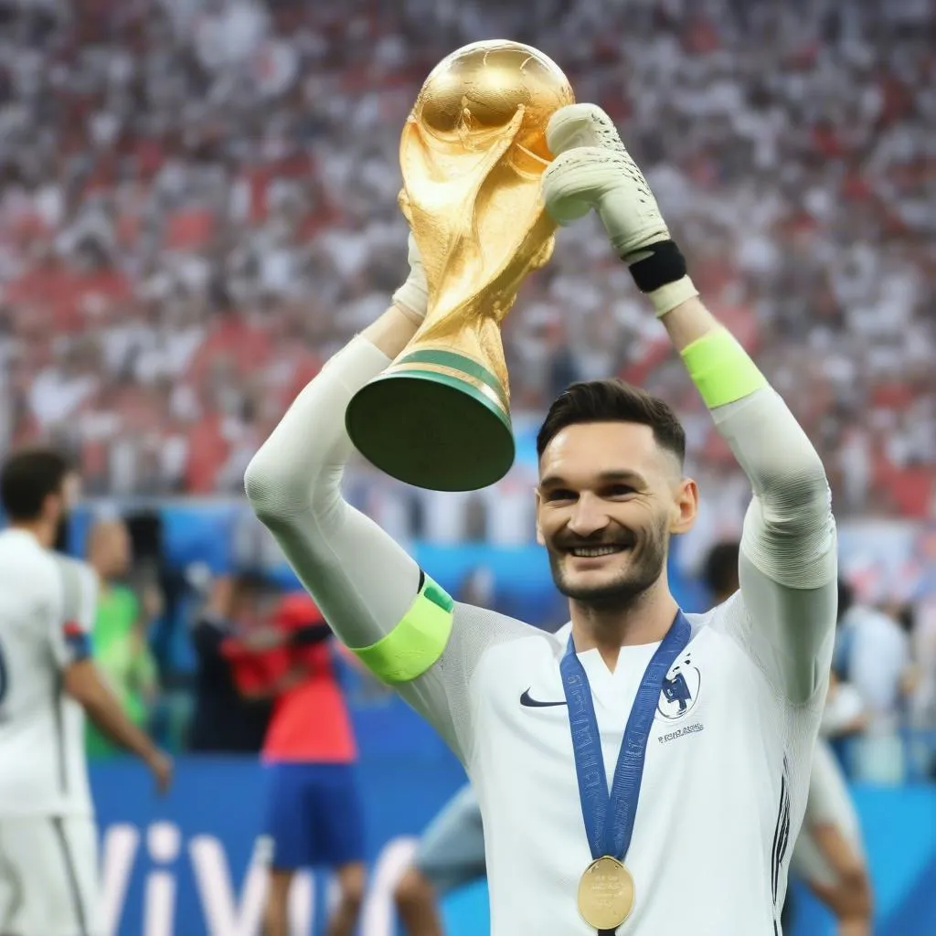 Thủ môn Hugo Lloris nâng cao chức vô địch world cup 2018