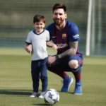 Hình ảnh Lionel Messi và con trai Mateo