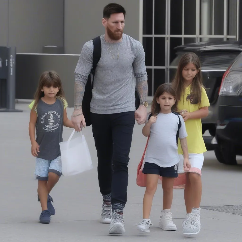 Messi cùng gia đình đến Mỹ