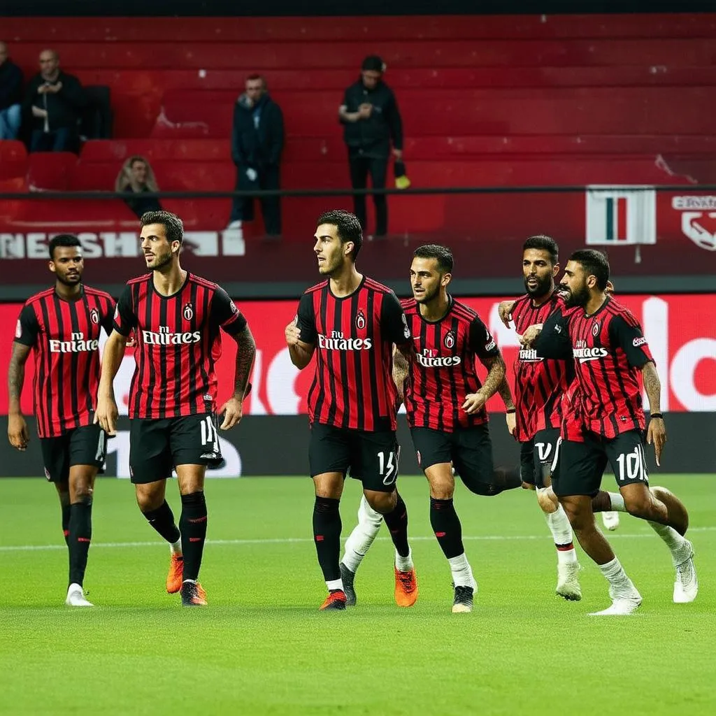 AC Milan playing on the field