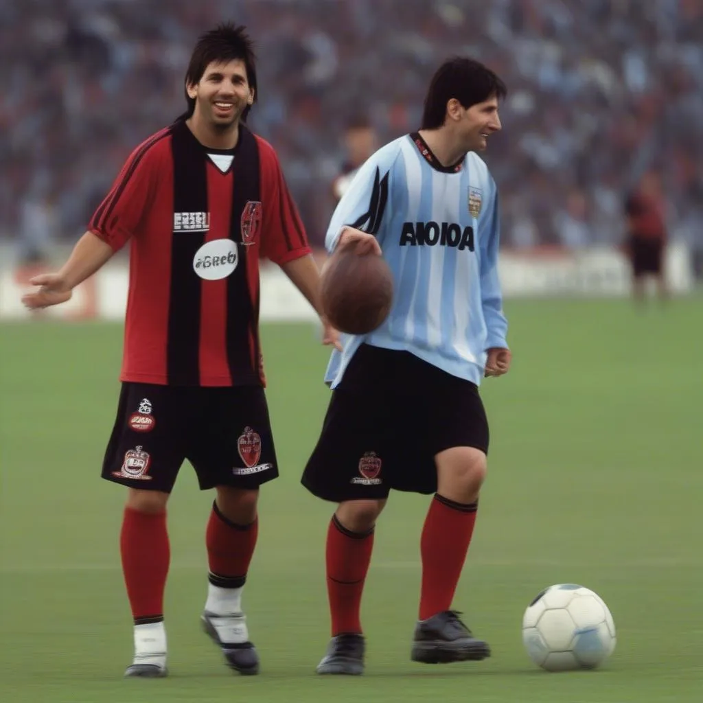 Aguero Messi 2002 Newell's Old Boys