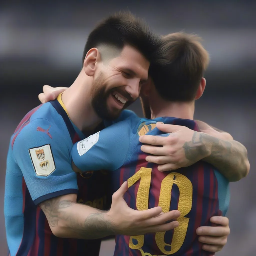 Aguero Messi Friendship Legend