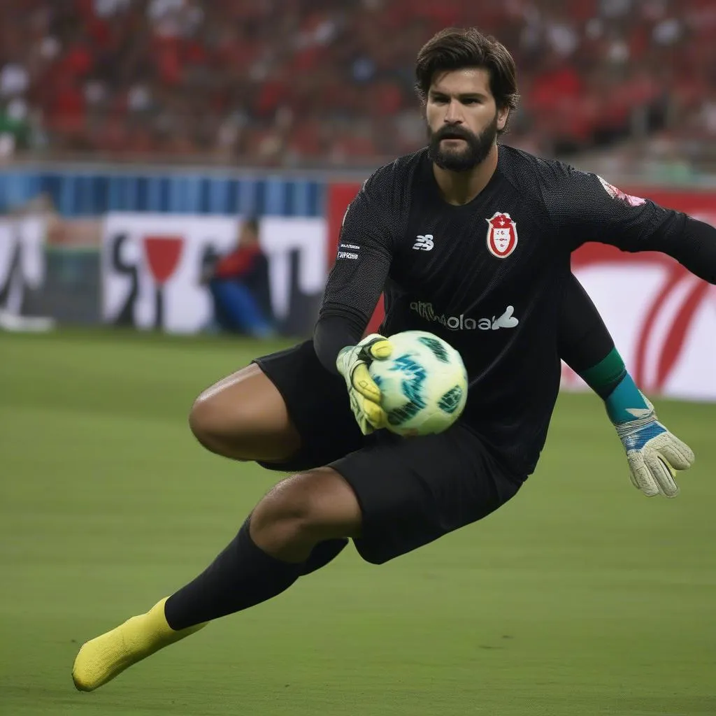 Thủ môn Alisson trong màu áo Internacional