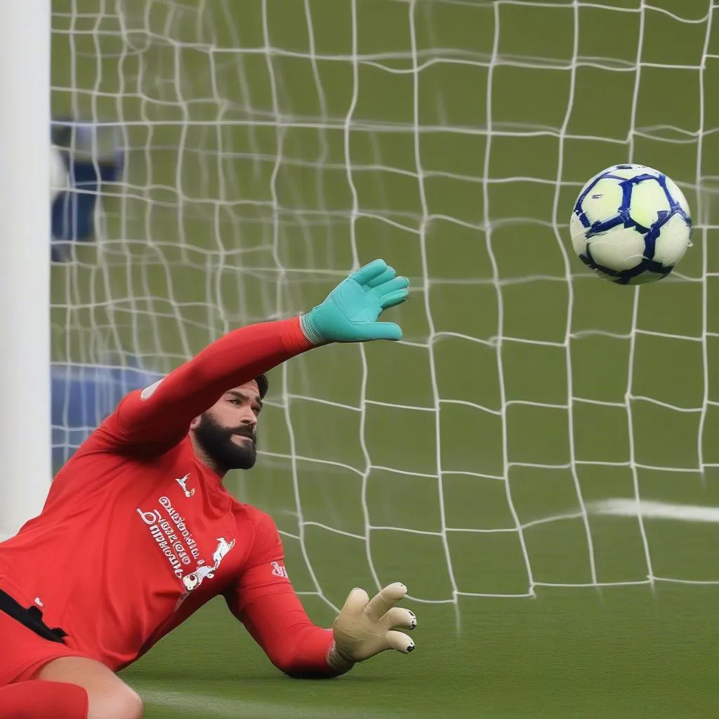 Alisson Becker cản phá quả penalty