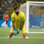 Alisson Becker, thủ môn của Brazil 2019, gác giữ khung thành cho Selecao