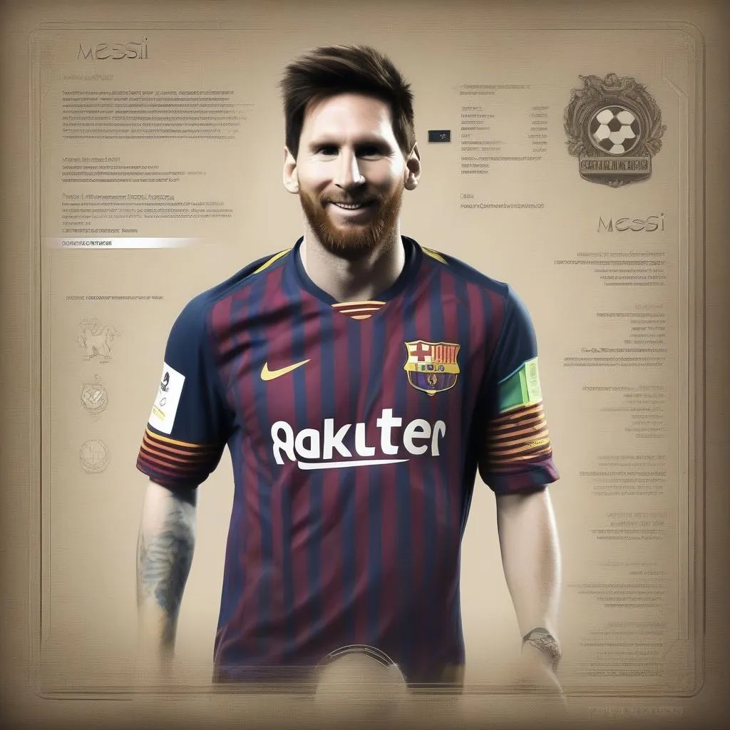 Ảnh thẻ Messi: Biểu tượng của sự vươn lên, từ một đứa trẻ nghèo khổ đến một trong những cầu thủ bóng đá vĩ đại nhất mọi thời đại.