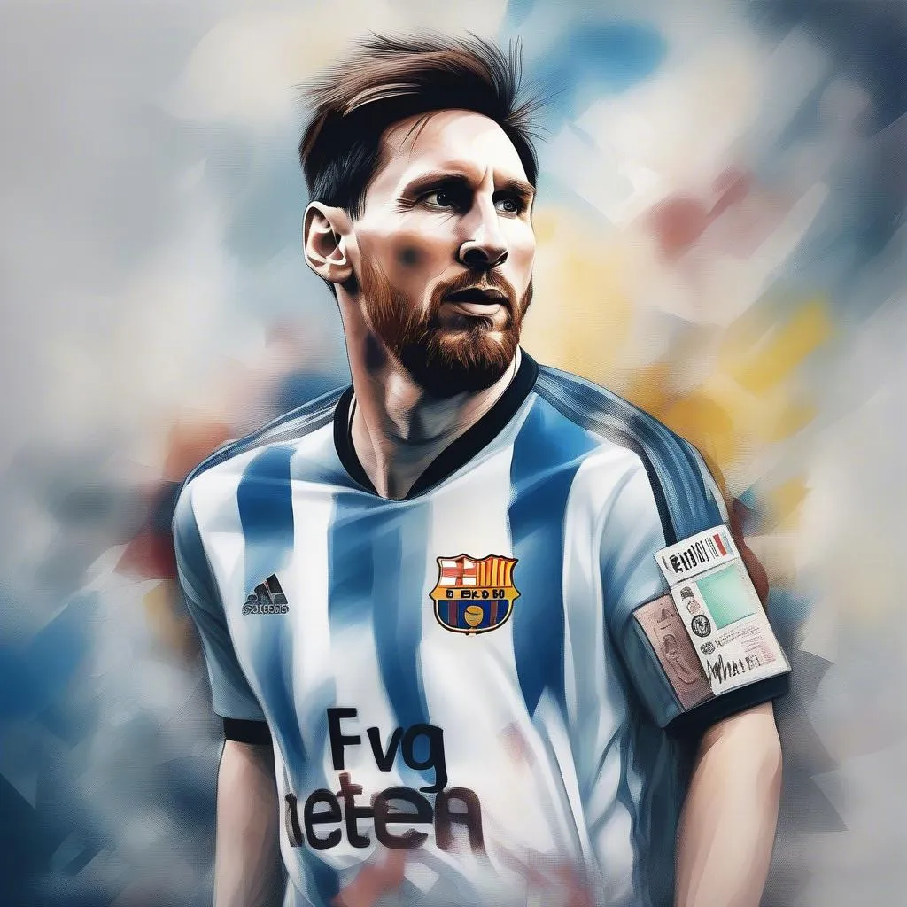 Tranh vẽ Messi 