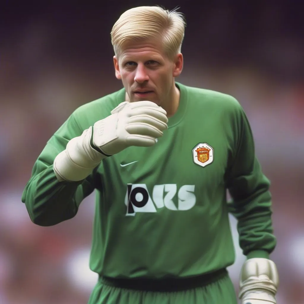 Áo thủ môn MU màu xanh lá cây huyền thoại của Peter Schmeichel