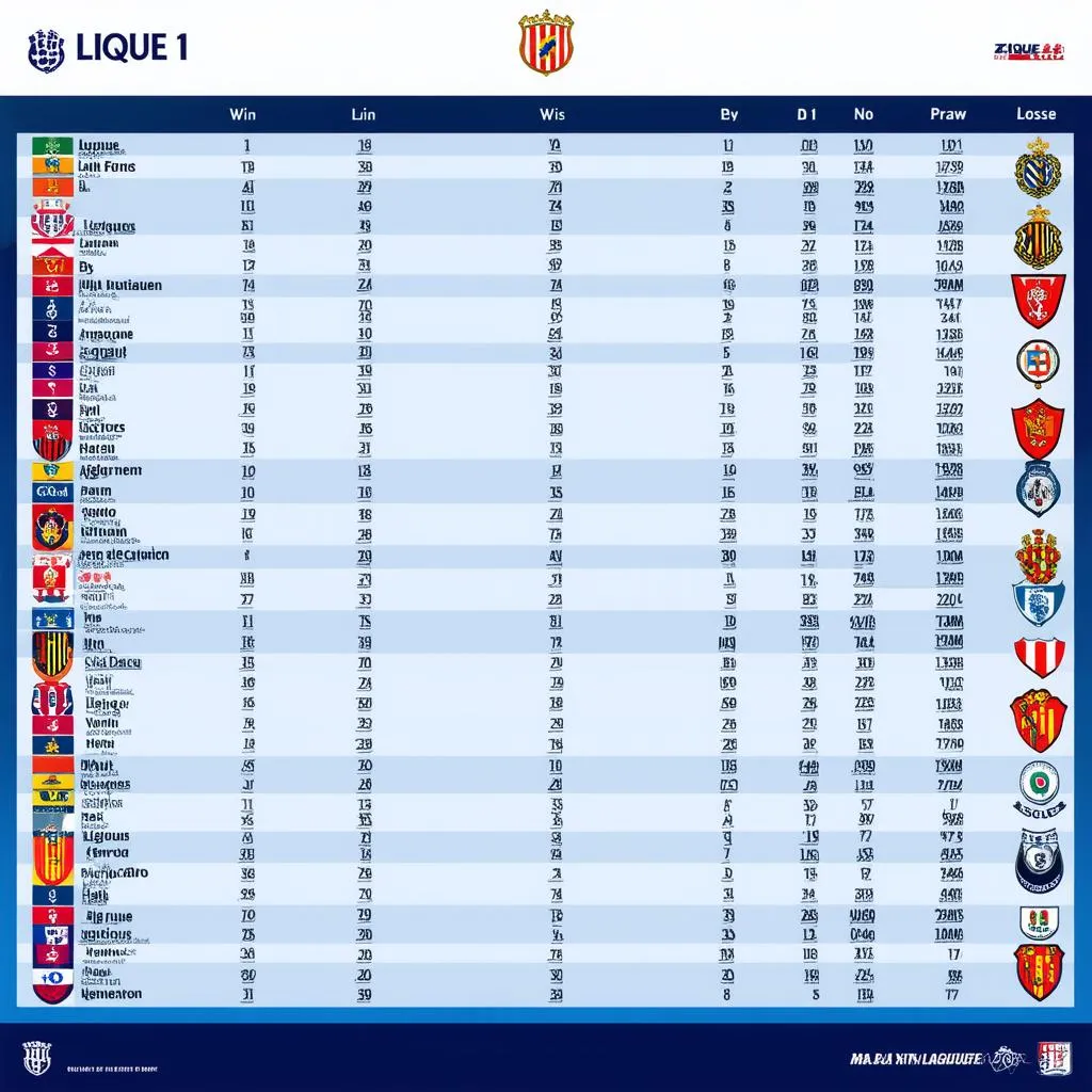 Ligue 1 Table