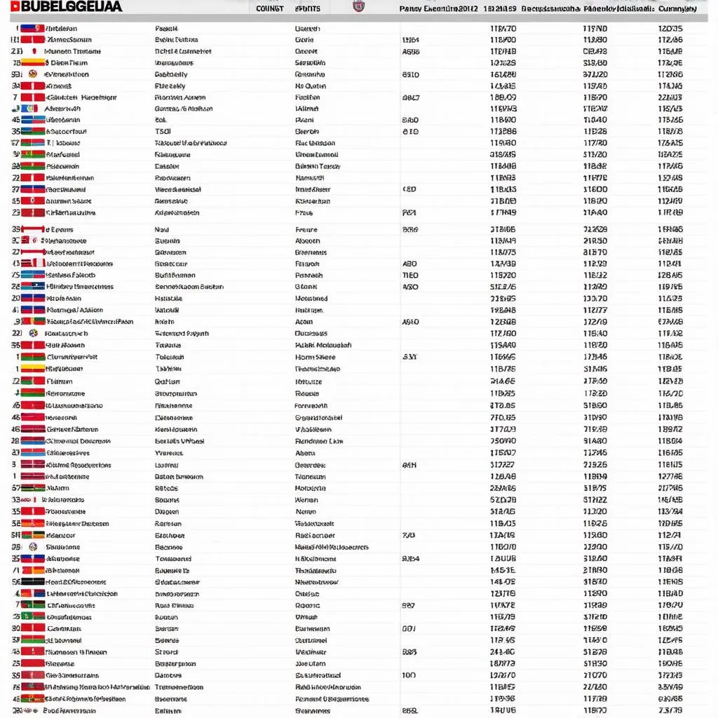 Bảng xếp hạng Bundesliga