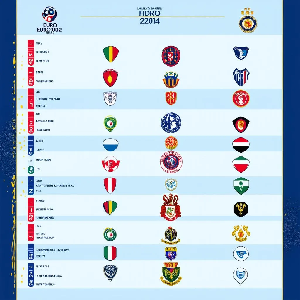 Bảng xếp hạng Euro 2024