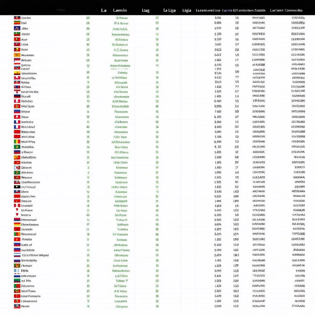 Bảng xếp hạng La Liga