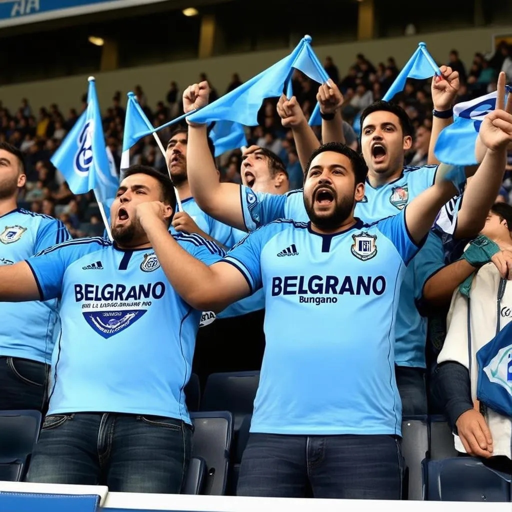 Belgrano fans cheering