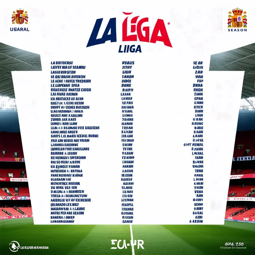 Lịch thi đấu bóng đá la liga