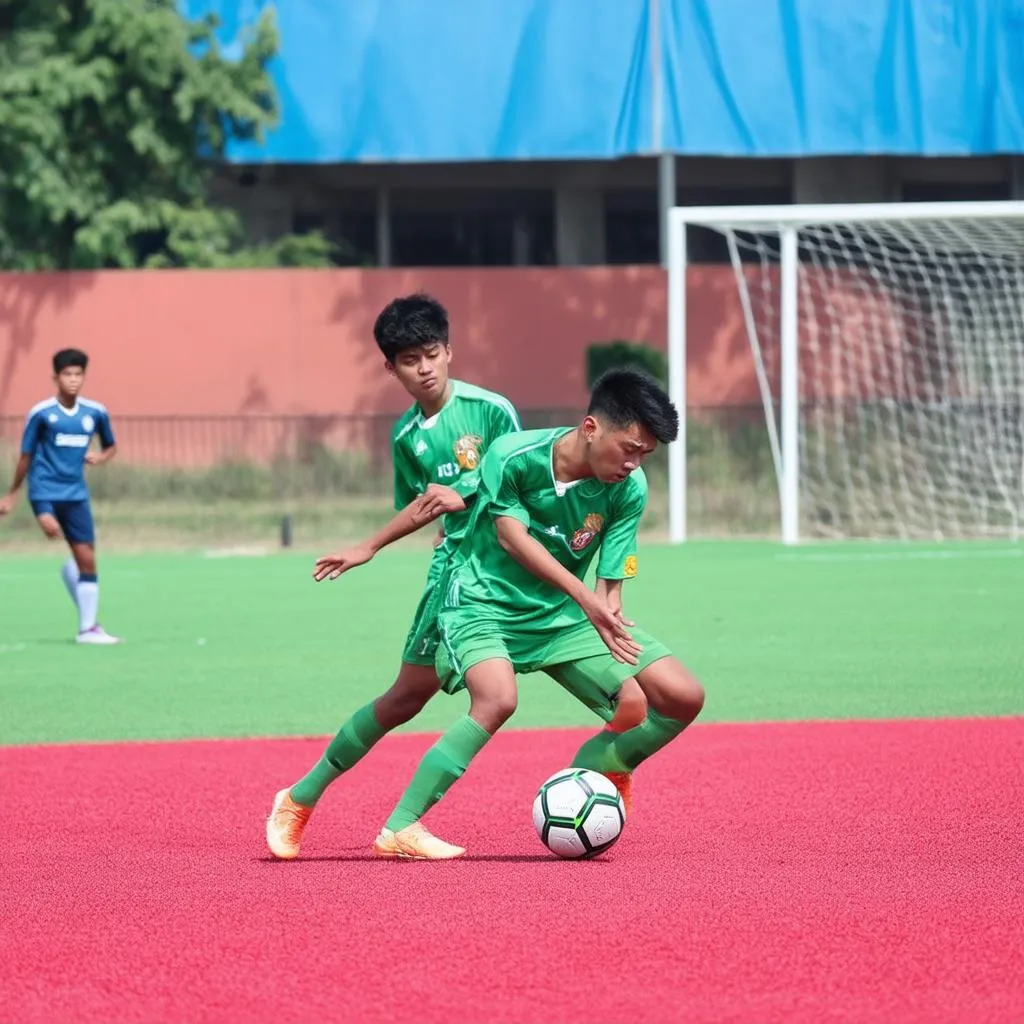 Cầu thủ U17 đầy nhiệt huyết