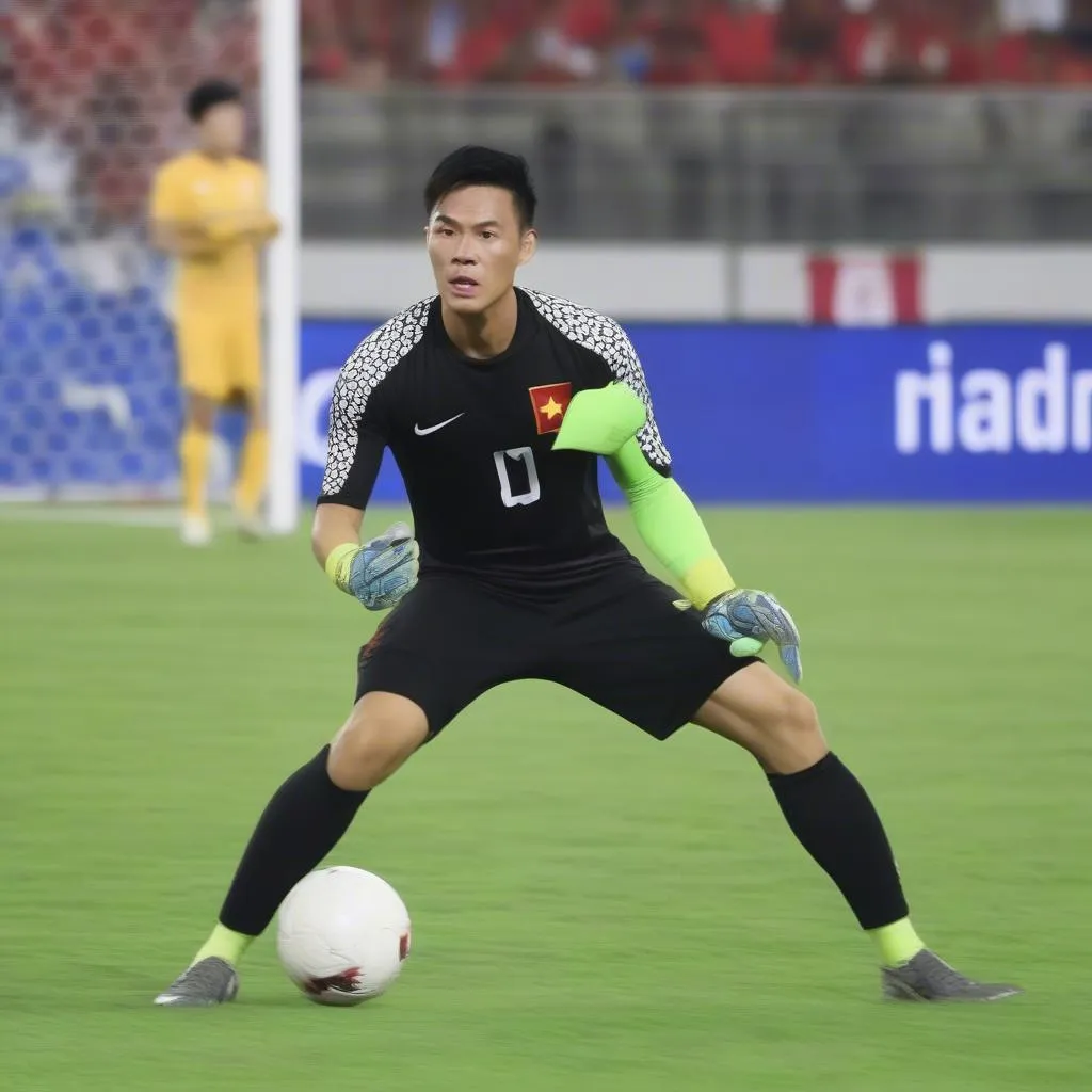 Bùi Tiến Dũng trong màu áo Đội tuyển quốc gia Việt Nam tại giải AFF Cup 2018