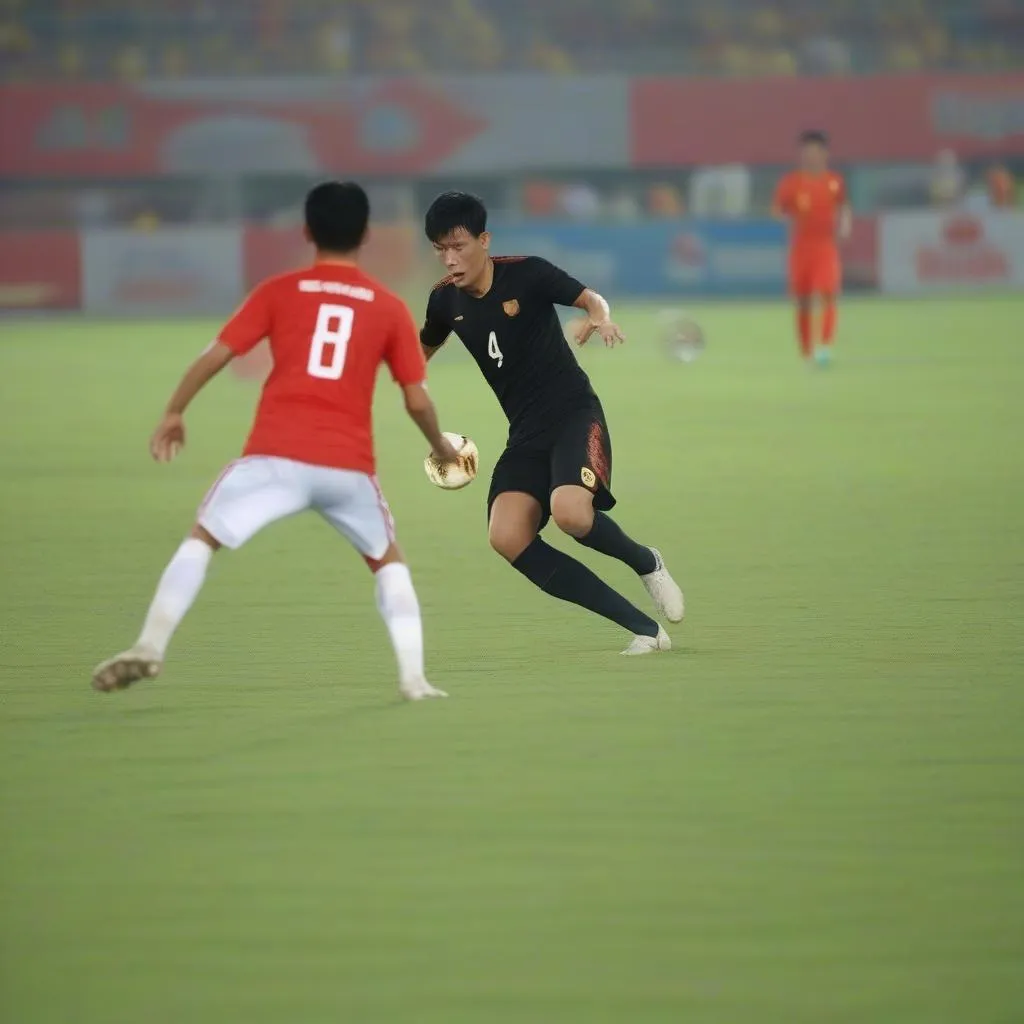 Bùi Tiến Dũng cản phá penalty