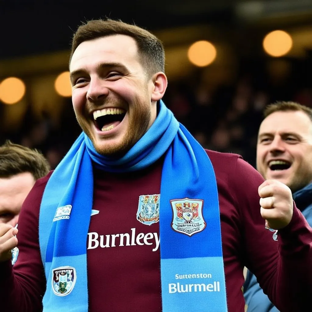 burnley-fan-celebrating