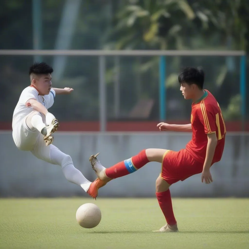 Cầu thủ U19 Việt Nam ghi bàn