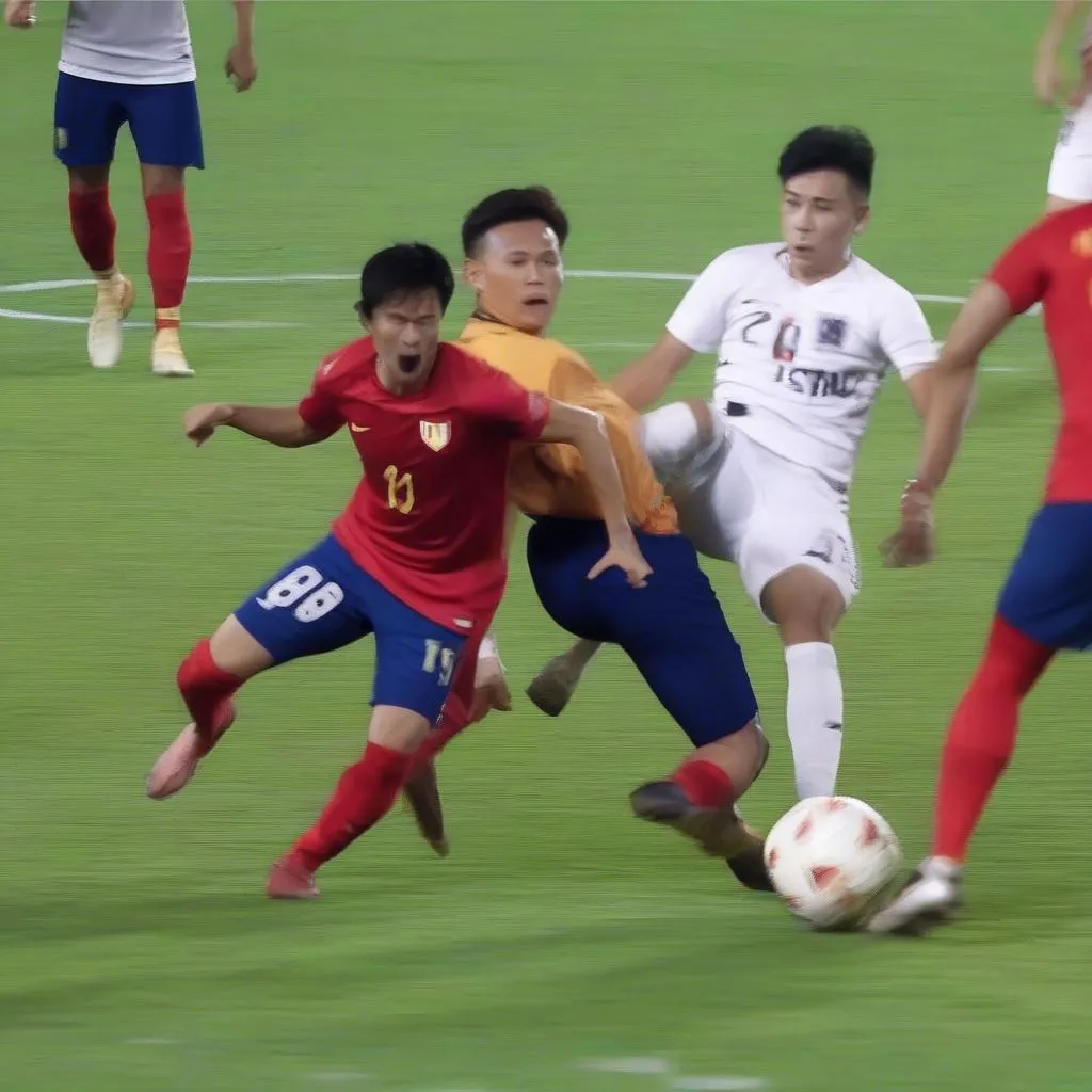 Pha bóng "nóng" của thủ môn Đặng Văn Lâm ở AFF Cup 2022