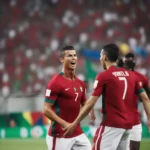 Cristiano Ronaldo celebrates goal