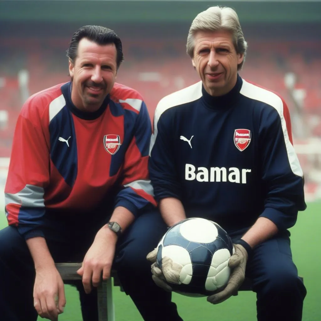 David Seaman cùng HLV Wenger tại Arsenal