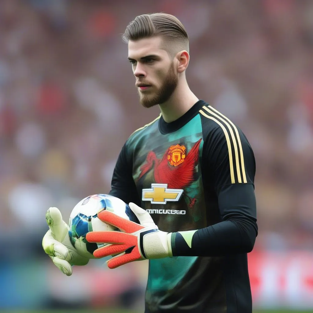 David de Gea trong chiếc áo thủ môn mang lại may mắn