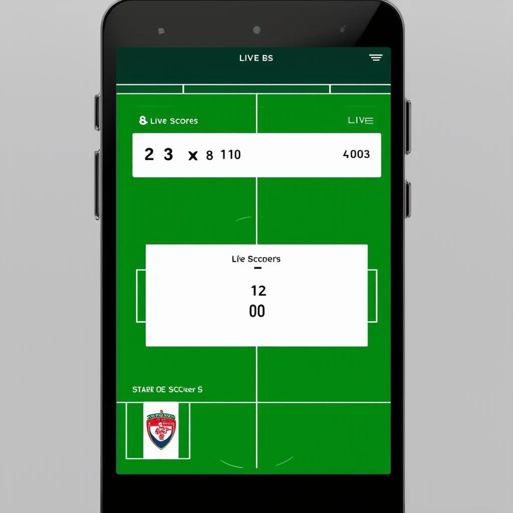 Điện thoại hiển thị tỷ số trực tiếp bóng đá