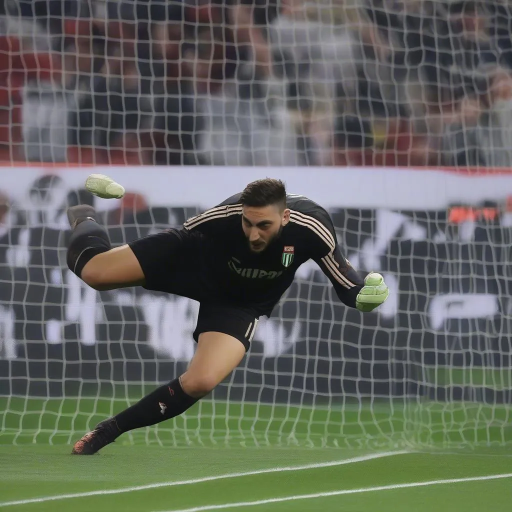 Donnarumma bắt bóng