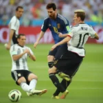 Messi và Đức trong trận chung kết World Cup 2014