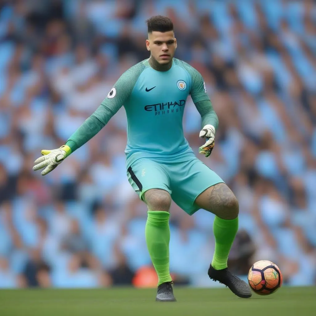 ederson moraes chuyền bóng