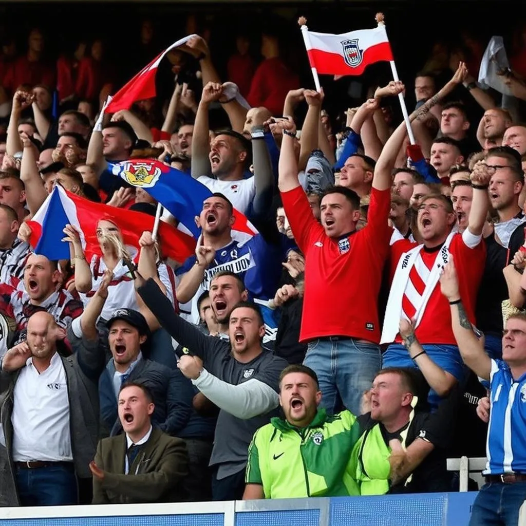 Football Fans Cheering