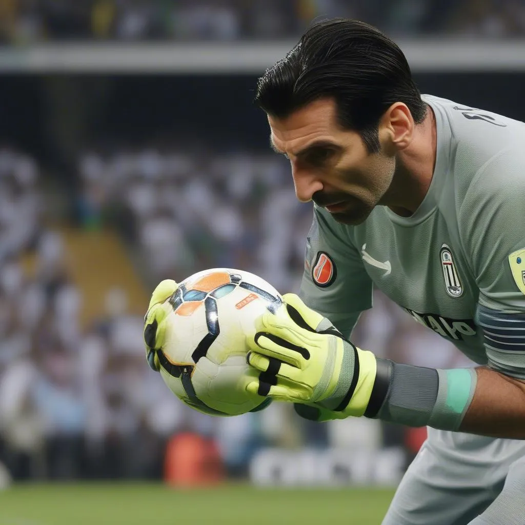 Buffon cản phá cú sút