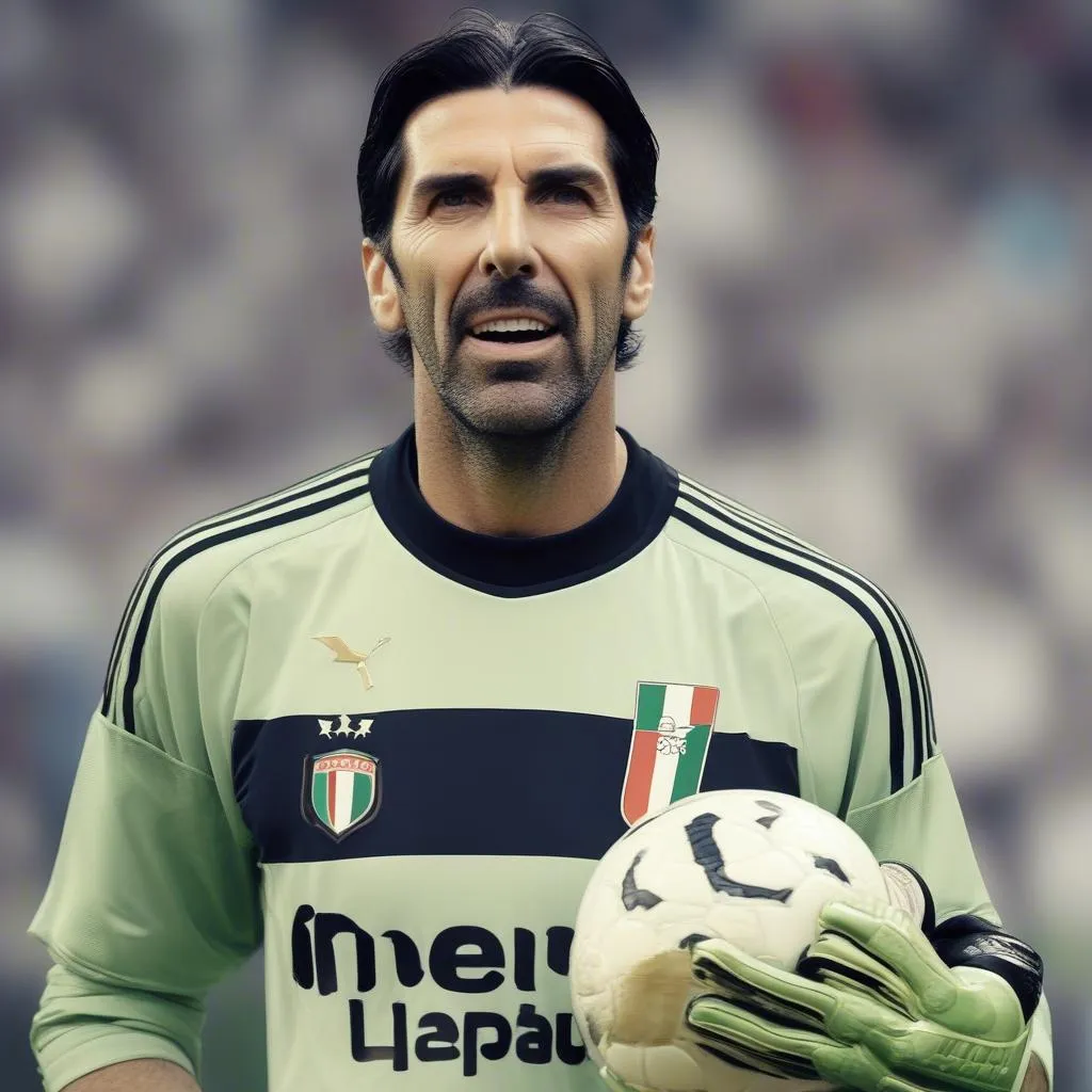 Gianluigi Buffon, một trong những thủ môn vĩ đại nhất lịch sử, với vô số kỷ lục ấn tượng