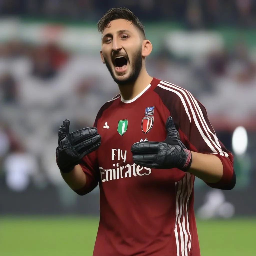 Gianluigi Donnarumma ăn mừng