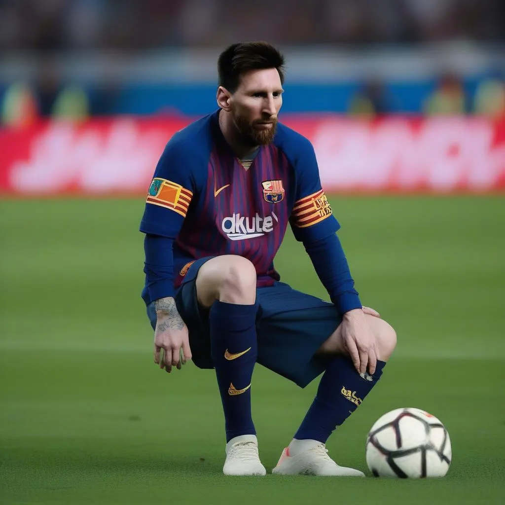 Hình ảnh Messi mâng gian lừa đối thủ