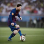 Messi trong trận đấu bóng đá