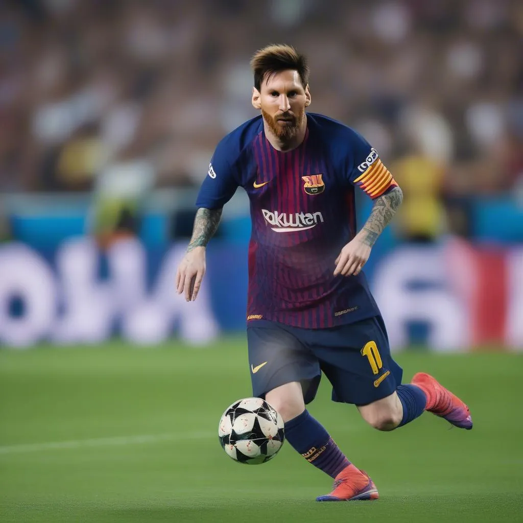 Hình ảnh Messi trong trận đấu Cup C1