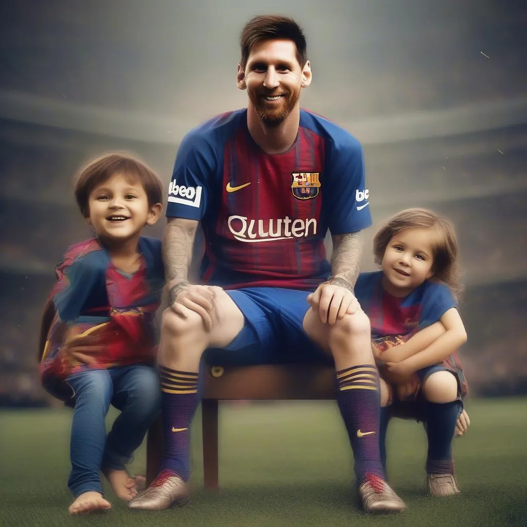 Hình nền full HD 1920x1080 Messi với hình ảnh dễ thương