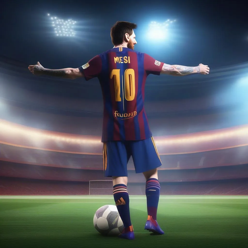 Hình nền Messi 3D cho máy tính