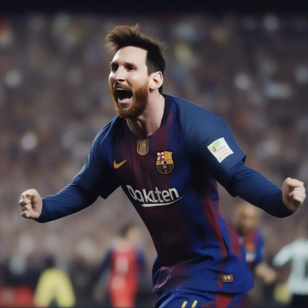 Hình nền Messi: Nụ hôn bàn thắng