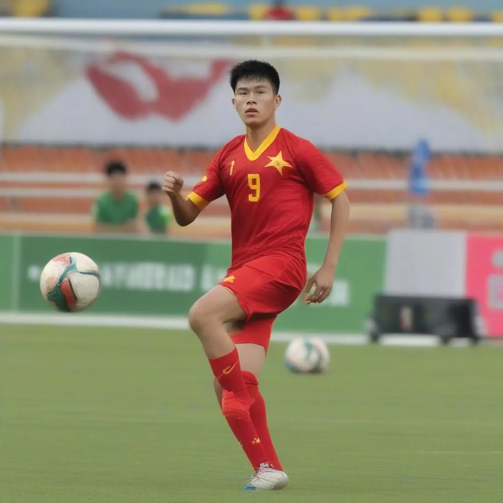 Hình ảnh Bùi Tiến Dũng thi đấu tại World Cup U20 năm 2017