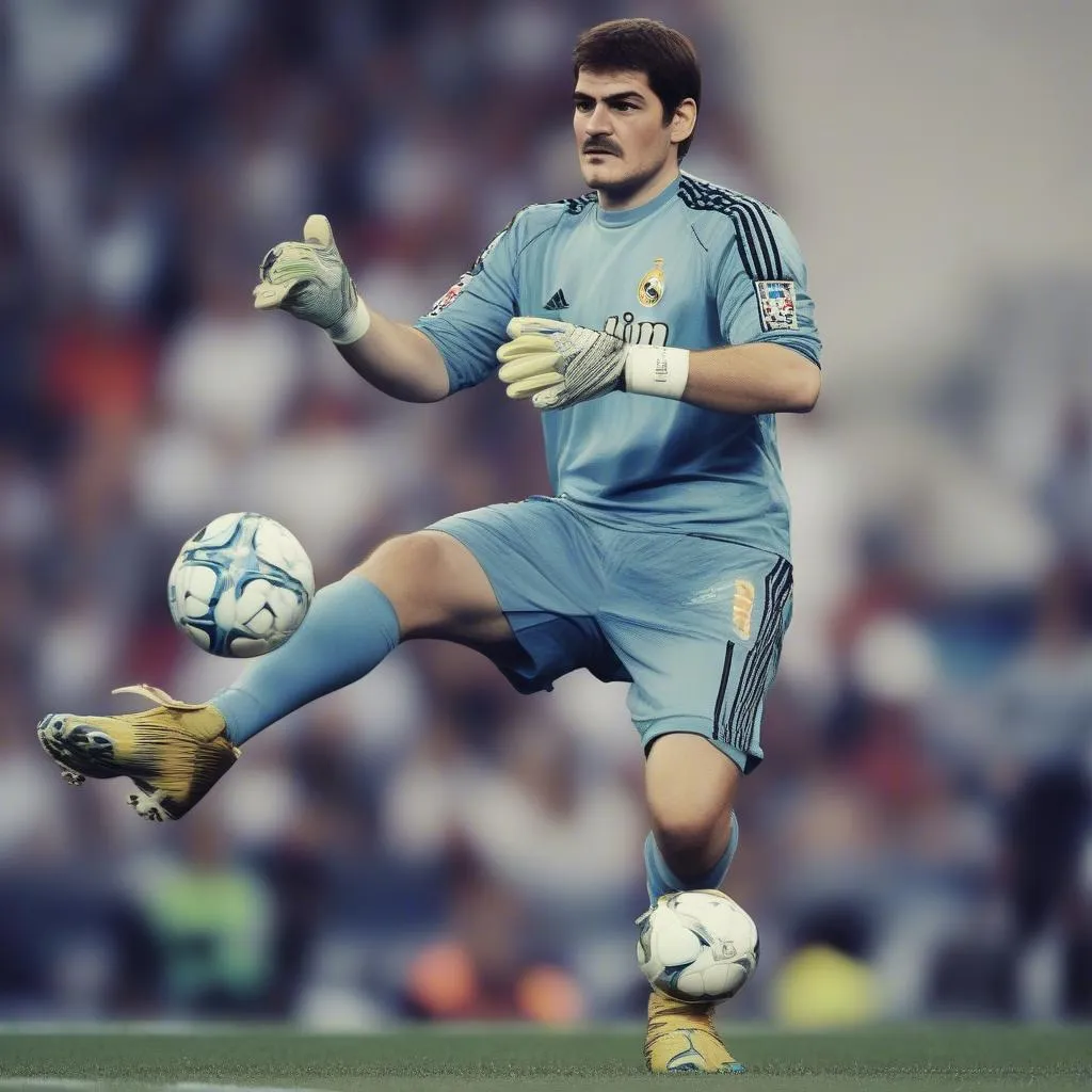 Iker Casillas, thủ môn huyền thoại của Real Madrid, được mệnh danh là &quot;Thánh Iker&quot;